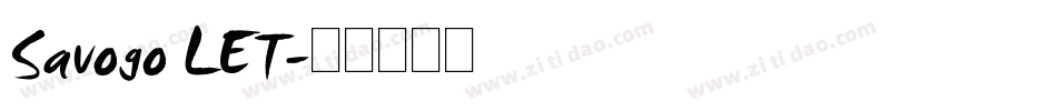 Savogo LET字体转换